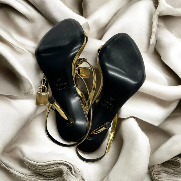 Tom Ford Gold Heels - Picture 2 of 8